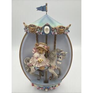 Teddy Bear Dreams Musical Plate Catch A Falling Star Bradford Exchange Wind Up